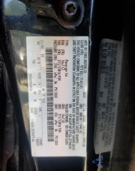 2016 Ford Focus Se из США, поврежденный, VIN 1FADP3F27GL278836